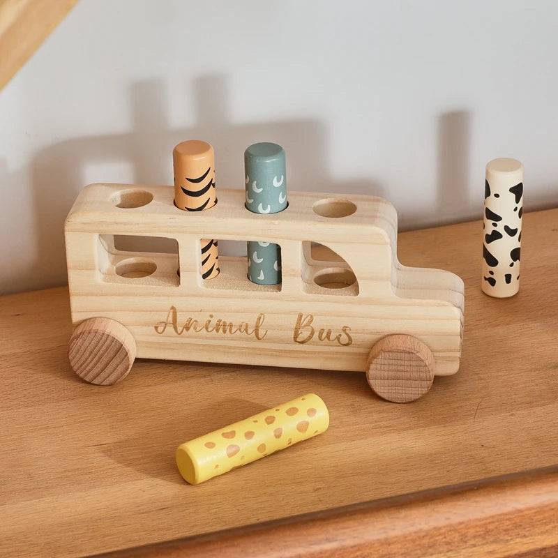 Wooden Pop-Up Bus - Montessori Grow
