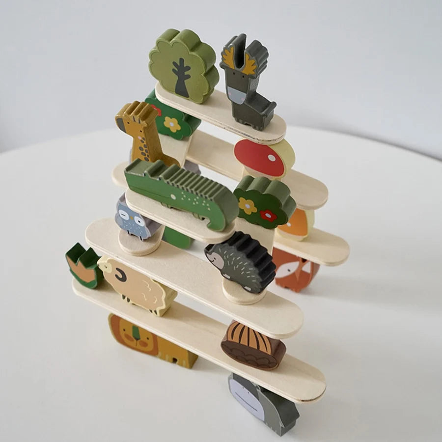 Animals in the Forest - Wooden toy - Montessori Grow