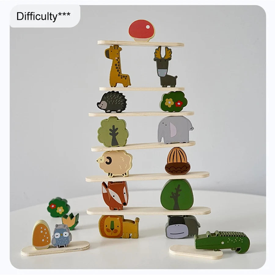 Animals in the Forest - Wooden toy - Montessori Grow