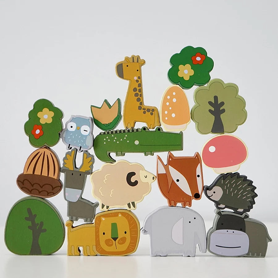 Animals in the Forest - Wooden toy - Montessori Grow