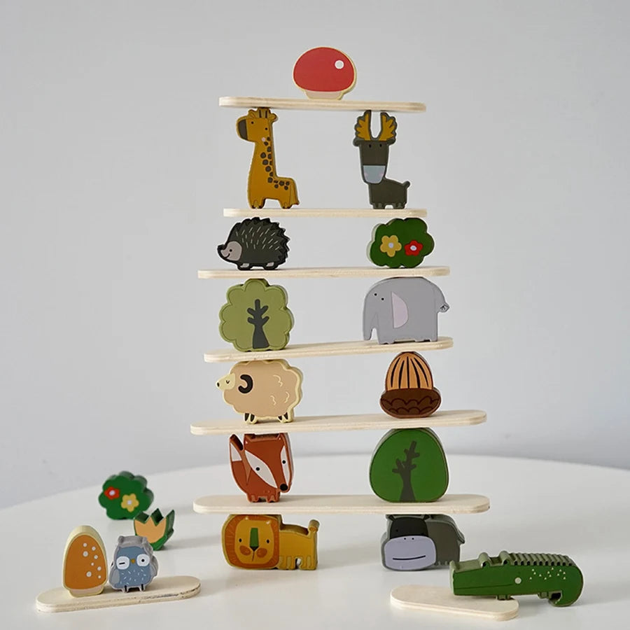 Animals in the Forest - Wooden toy - Montessori Grow
