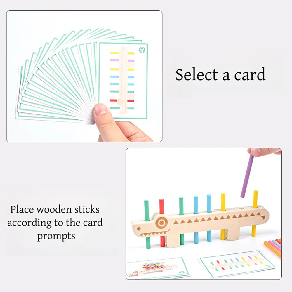Wooden Color Matching & Balance Game - Montessori Grow