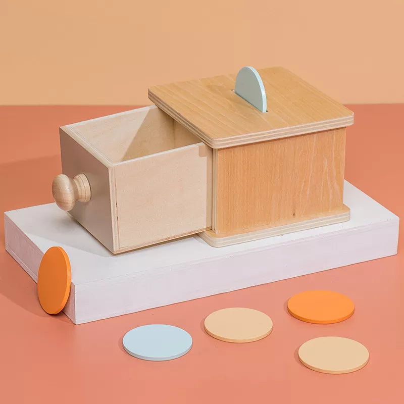 Coin drop box - Montessori toys β Montessori Grow