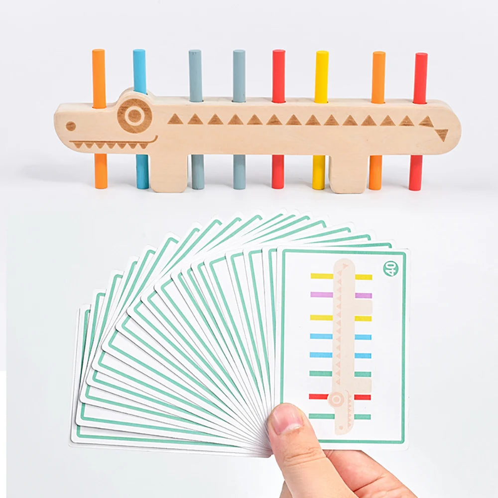 Wooden Color Matching & Balance Game - Montessori Grow