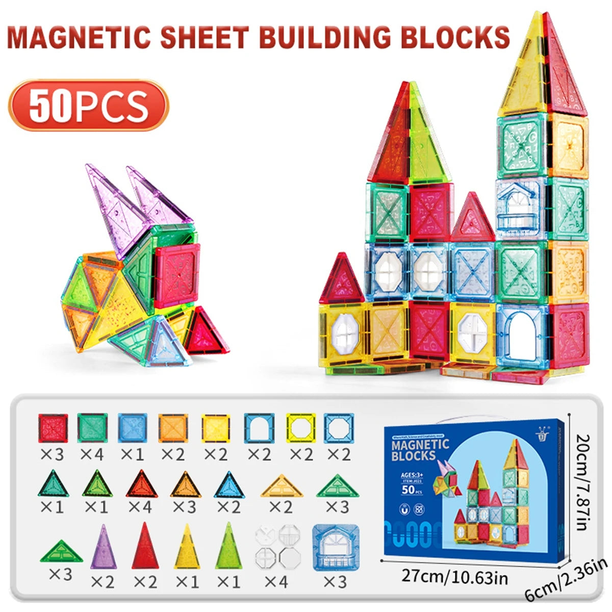 3D Magnetic Building Blocks – Creativity, Logic & Endless Imagination