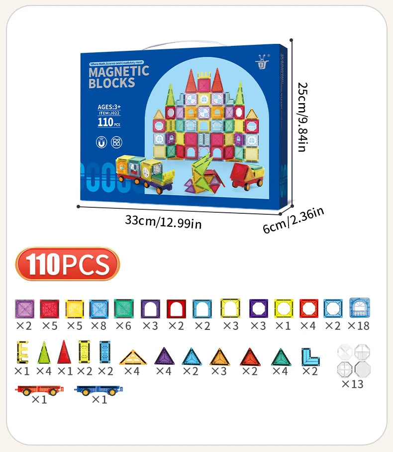3D Magnetic Building Blocks – Creativity, Logic & Endless Imagination