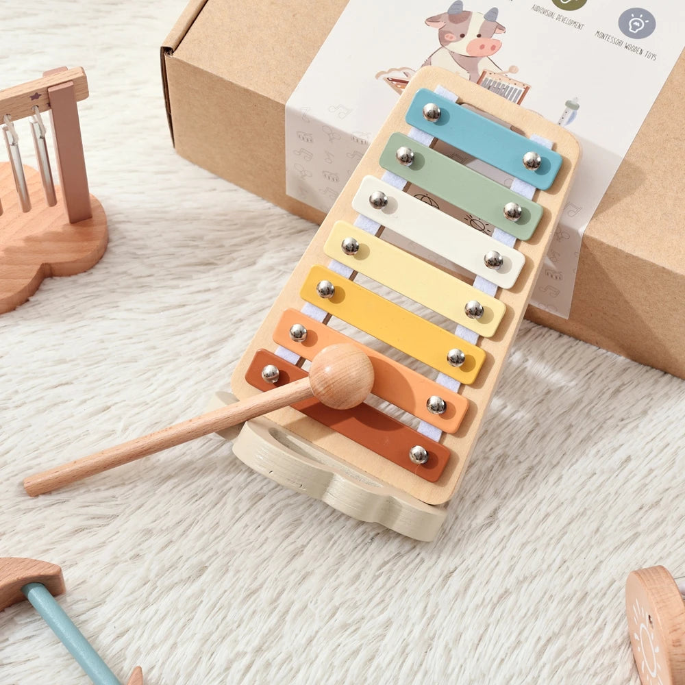 Wooden Musical Instruments Set – Sensory Exploration & Early Development