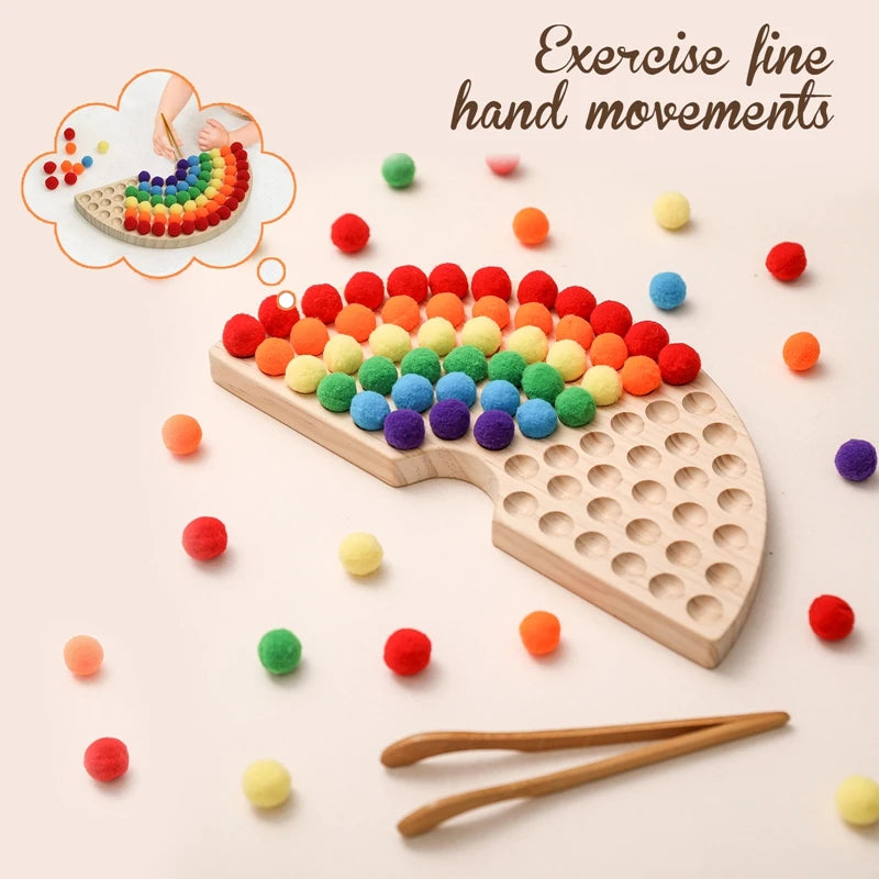 Rainbow Colors – Sensory & Coordination Toy - Montessori Grow