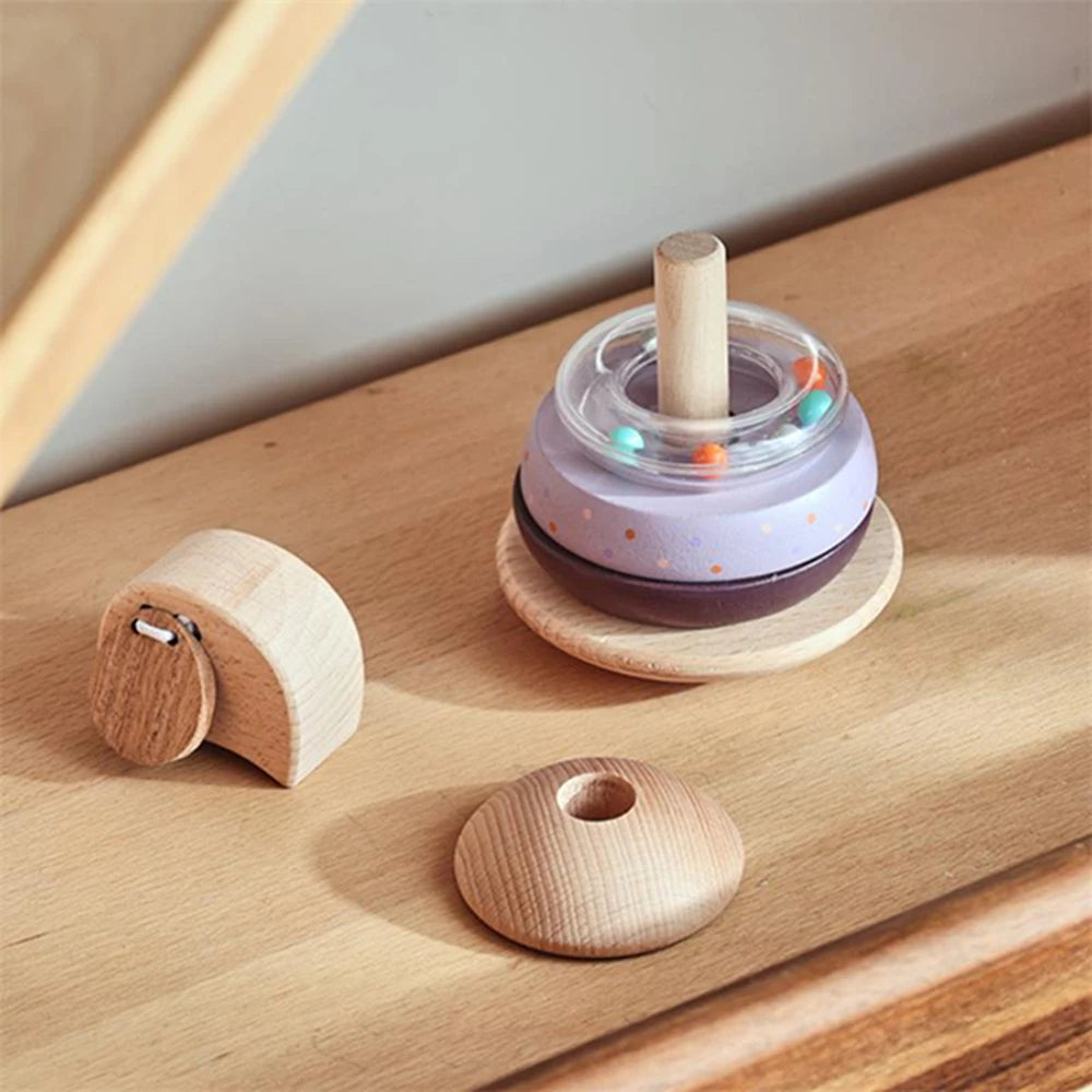 Wooden Stacking Tower With Animals - Montessori Grow