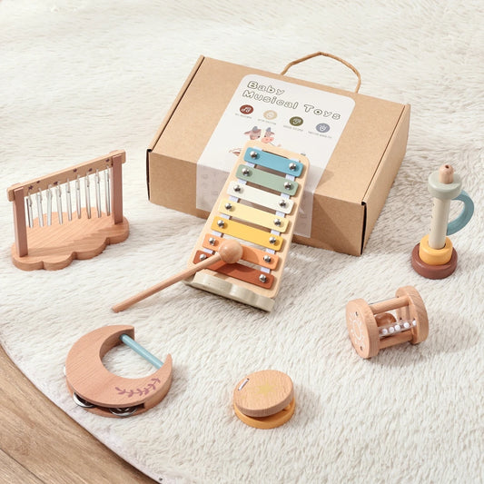 Wooden Musical Instruments Set – Sensory Exploration & Early Development