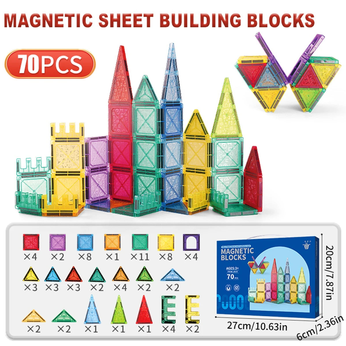3D Magnetic Building Blocks – Creativity, Logic & Endless Imagination