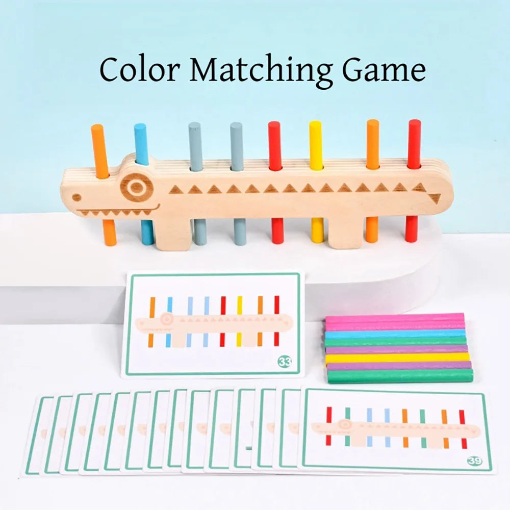 Wooden Color Matching & Balance Game - Montessori Grow
