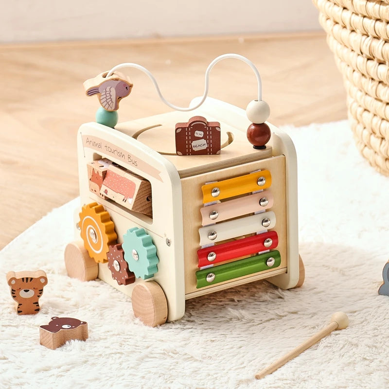 Activity Cube - 7-in-1 Educational Play Center - Montessori Grow