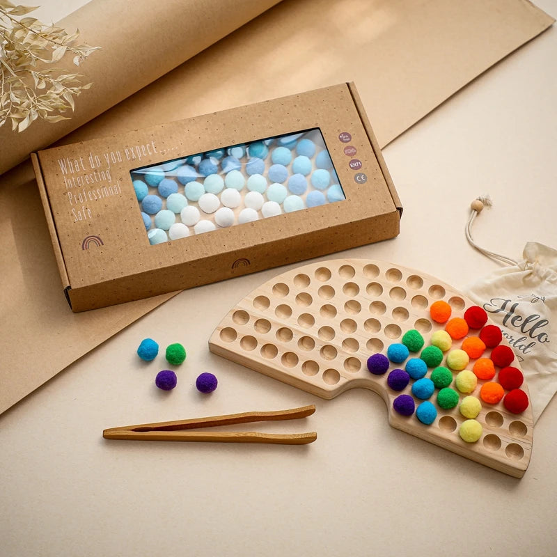 Rainbow Colors – Sensory & Coordination Toy - Montessori Grow