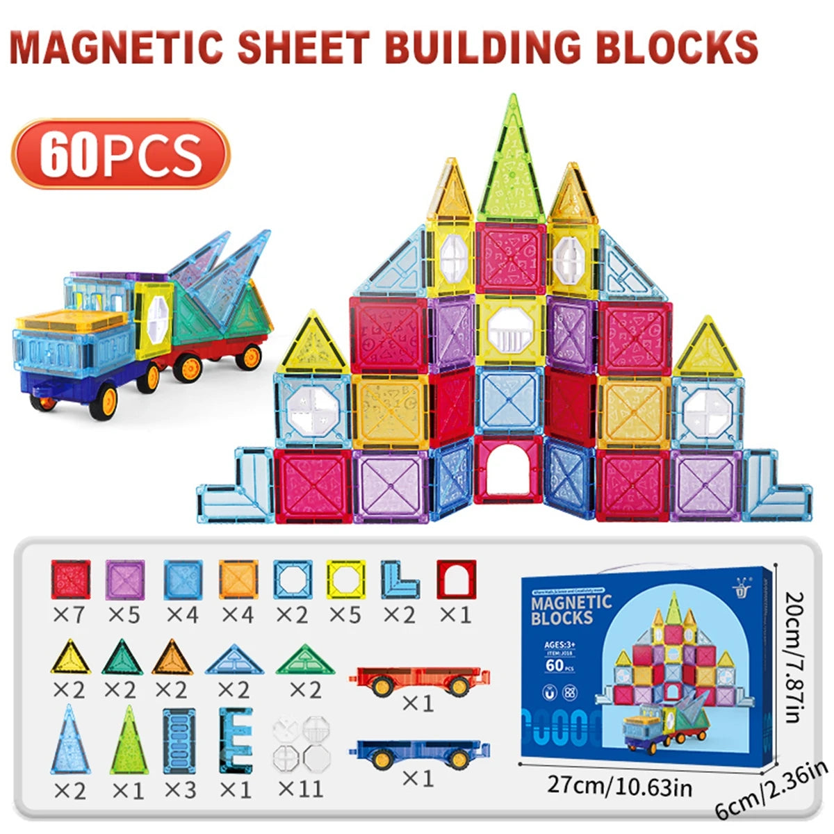 3D Magnetic Building Blocks – Creativity, Logic & Endless Imagination