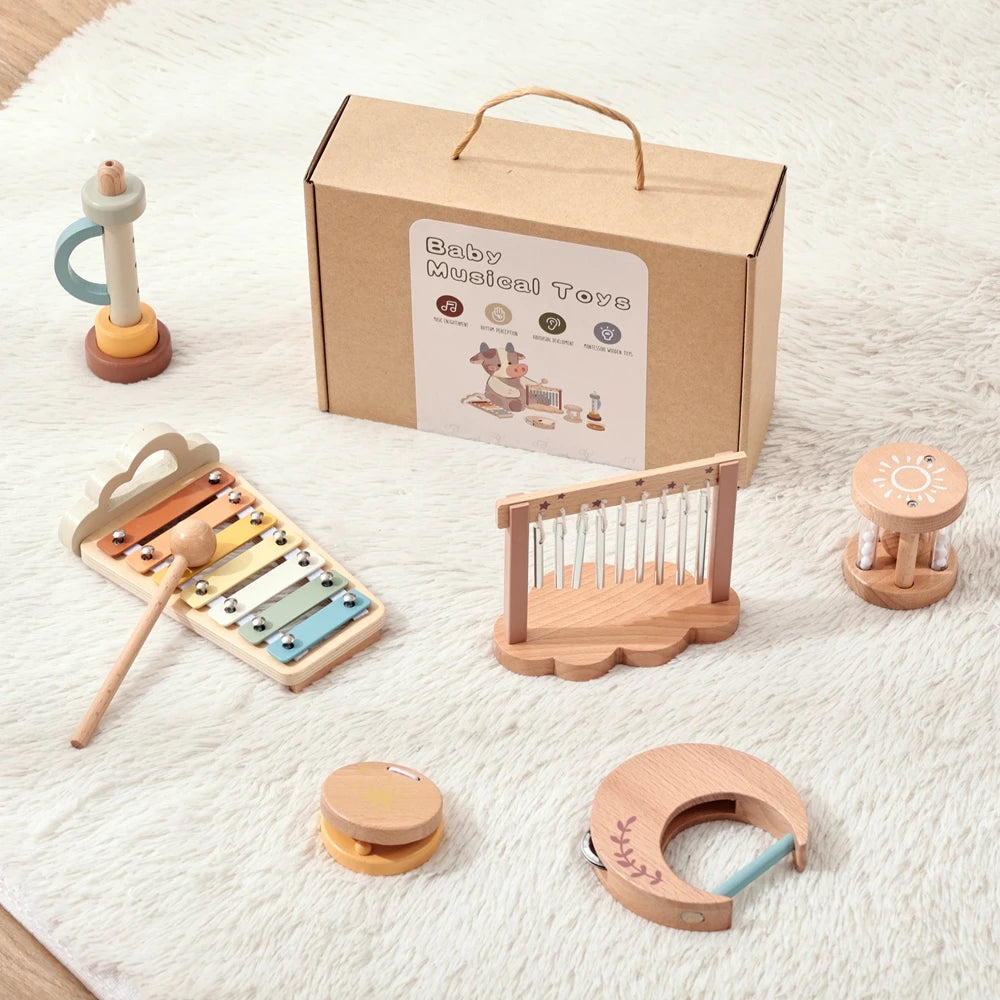 Wooden Musical Instruments Set – Sensory Exploration & Early Development