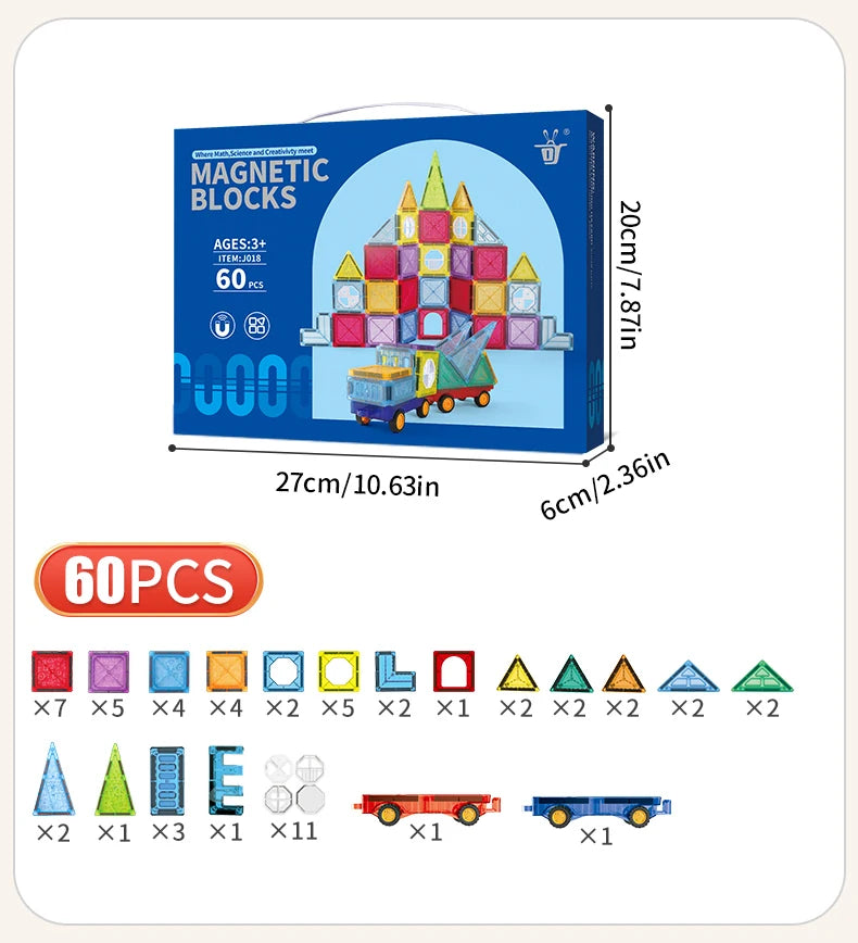 3D Magnetic Building Blocks – Creativity, Logic & Endless Imagination
