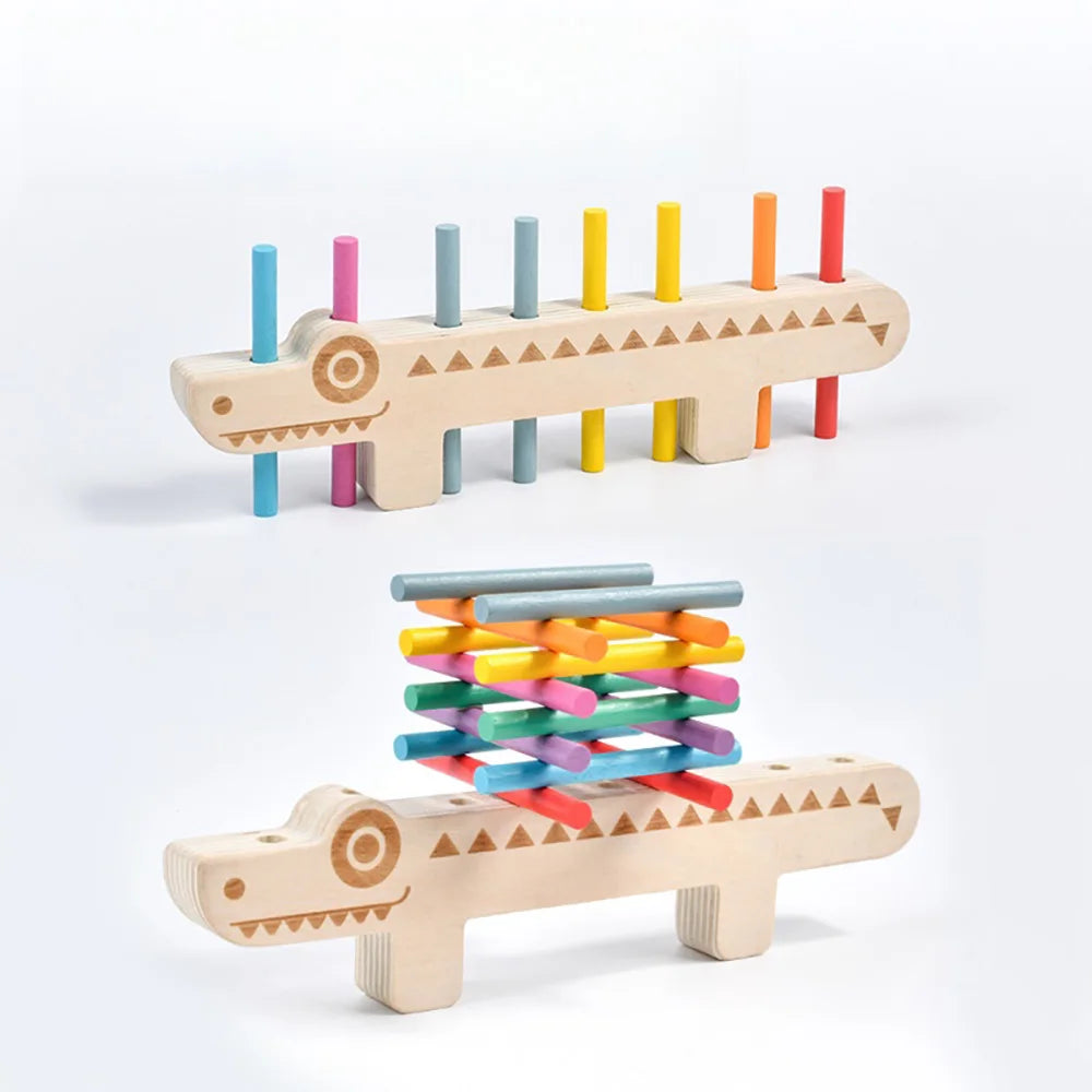 Wooden Color Matching & Balance Game - Montessori Grow