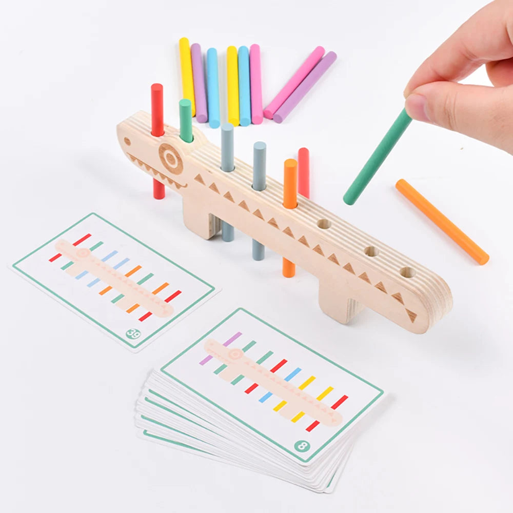 Wooden Color Matching & Balance Game - Montessori Grow