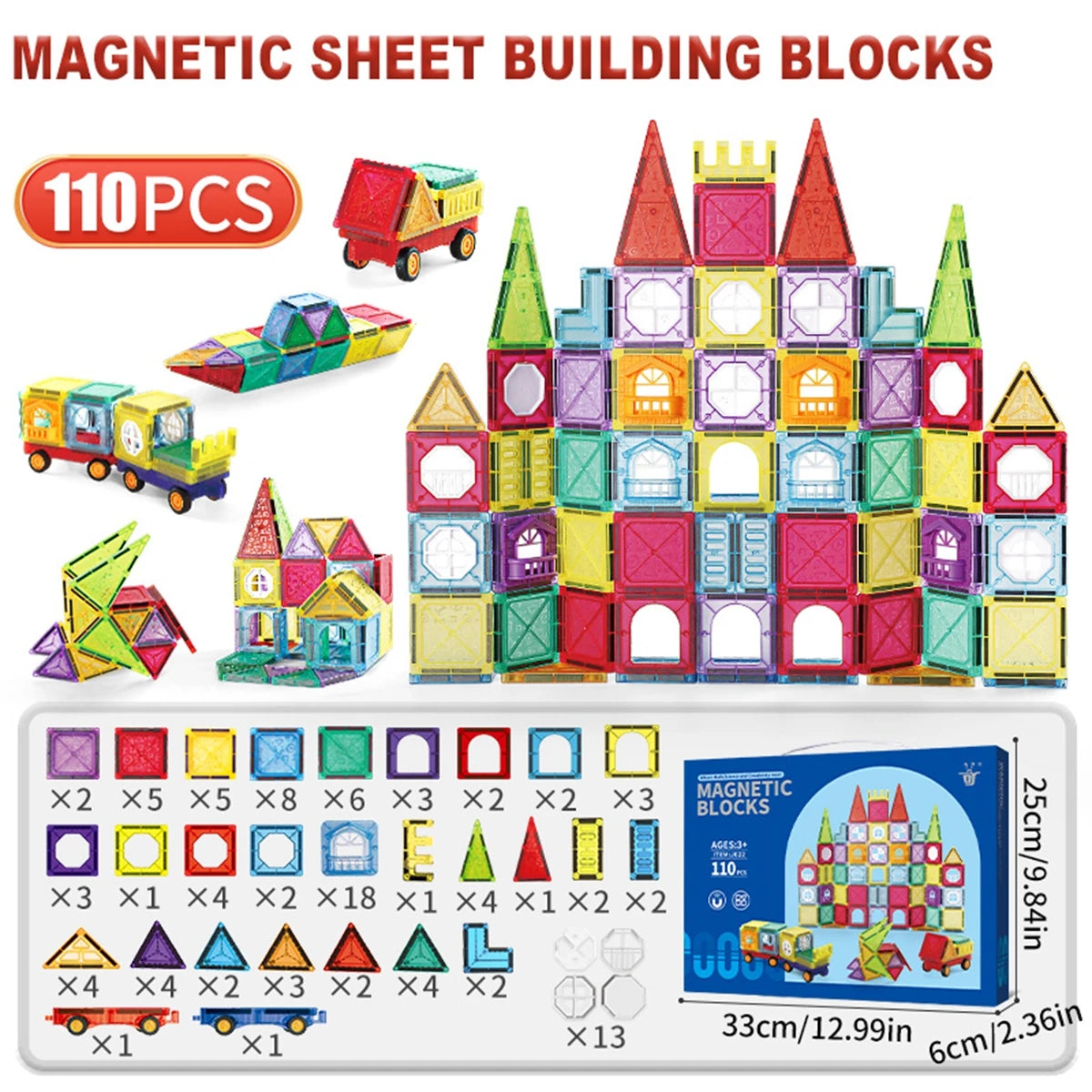 3D Magnetic Building Blocks – Creativity, Logic & Endless Imagination